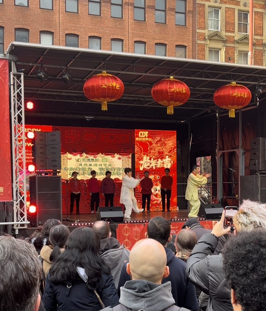 A group of people on stage